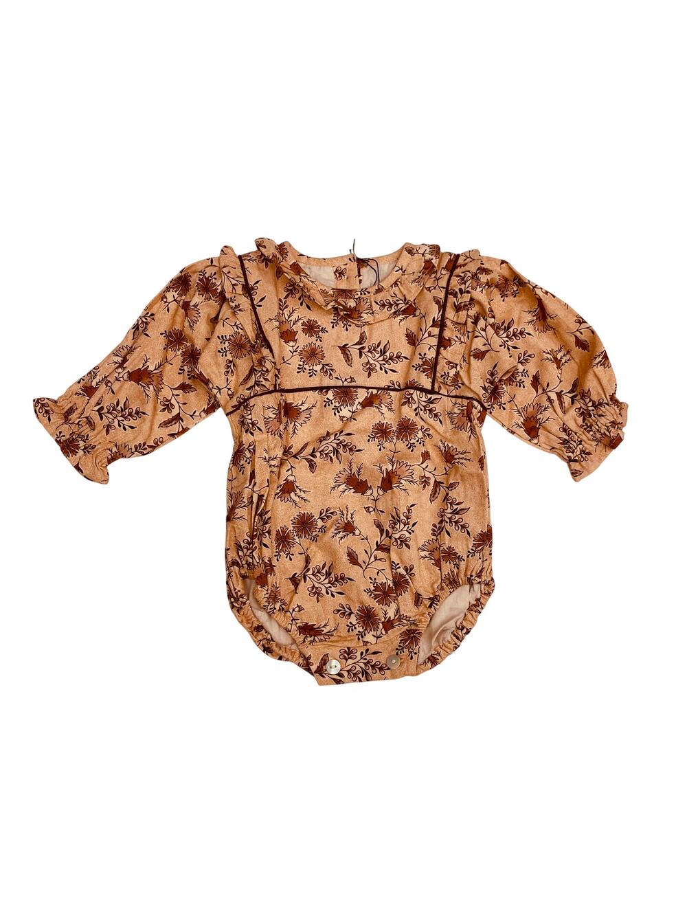 NWT LALi 12M Ruffle Juniper Bubble Romper in Autumn Floral